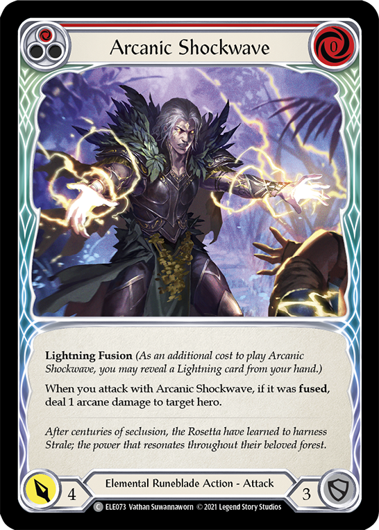 Arcanic Shockwave (Red) [ELE073] (Tales of Aria)  1st Edition Rainbow Foil | Good Games North