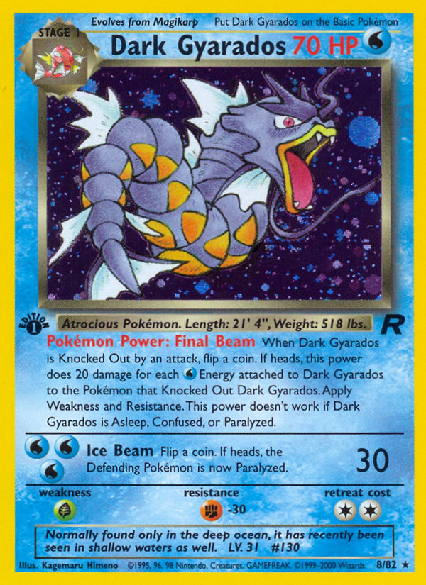 Dark Gyarados (8/82) [Team Rocket 1st Edition] | Good Games North