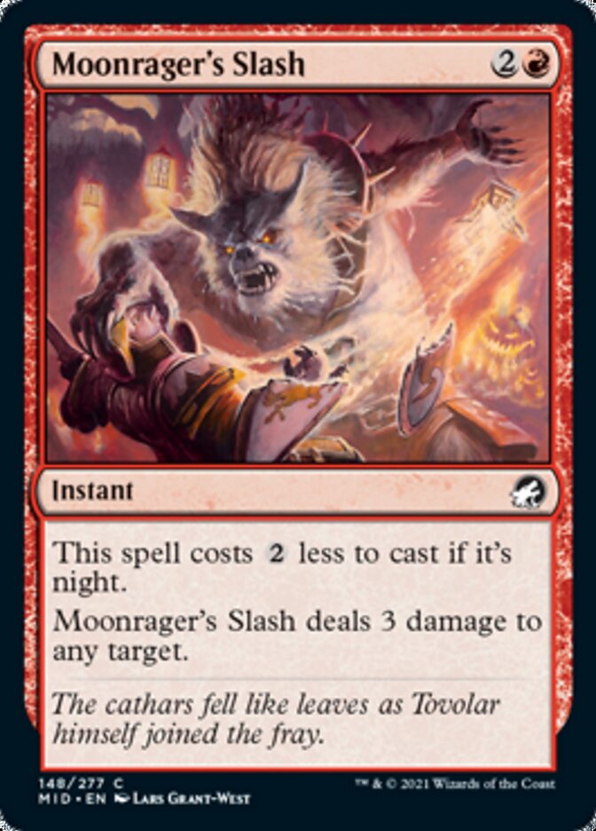 Moonrager's Slash [Innistrad: Midnight Hunt] | Good Games North