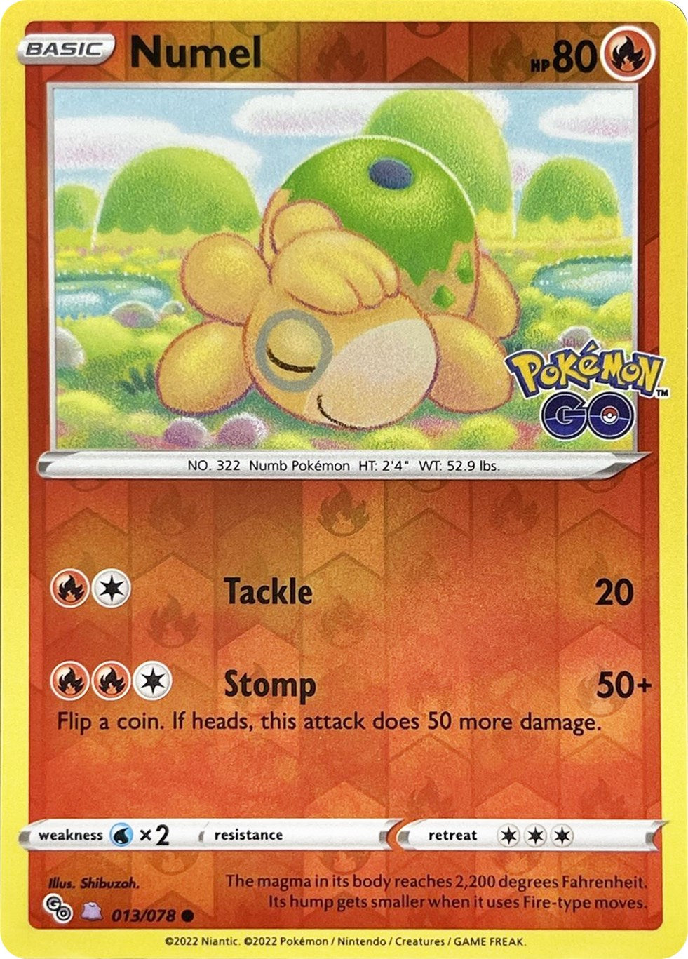 Numel (013/078) (Peelable Ditto) [Pokémon GO] | Good Games North