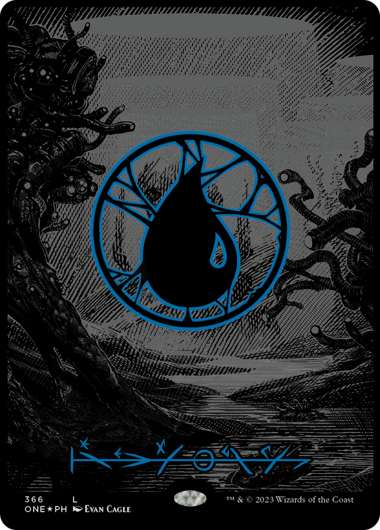 Island (366) (Oil Slick Raised Foil) [Phyrexia: All Will Be One] | Good Games North