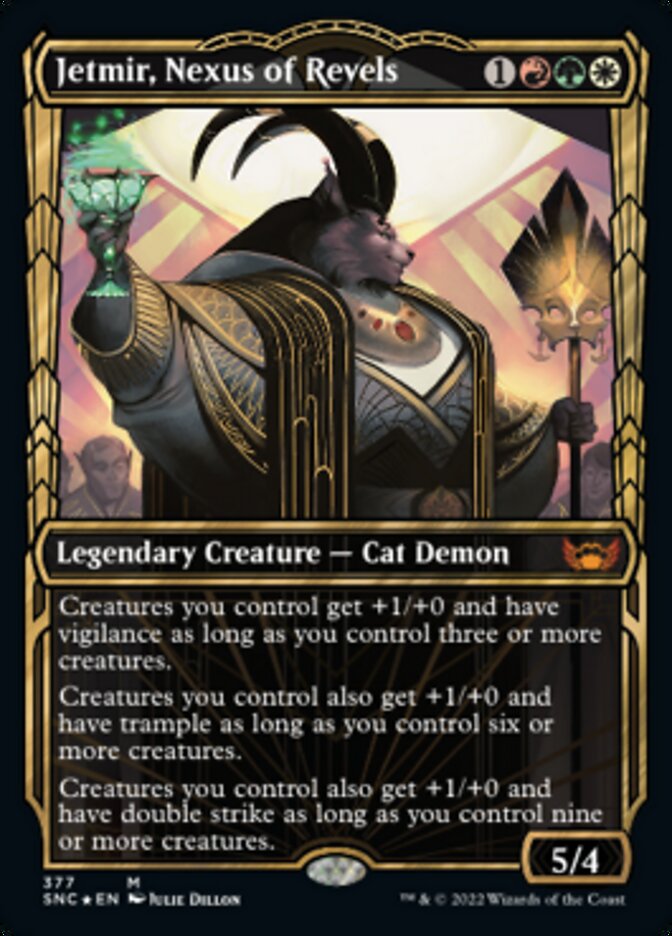 Jetmir, Nexus of Revels (Showcase Golden Age Gilded Foil) [Streets of New Capenna] | Good Games North