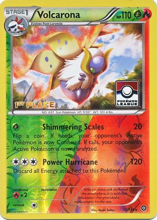 Volcarona (15/114) (League Promo 1st Place) [XY: Steam Siege] | Good Games North