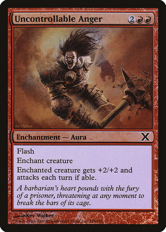 Uncontrollable Anger (Premium Foil) [Tenth Edition] | Good Games North