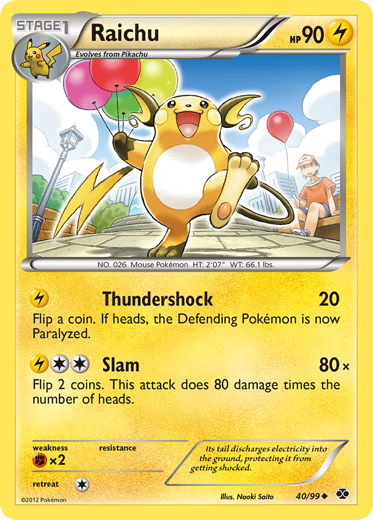 Raichu (40/99) [Black & White: Next Destinies] | Good Games North