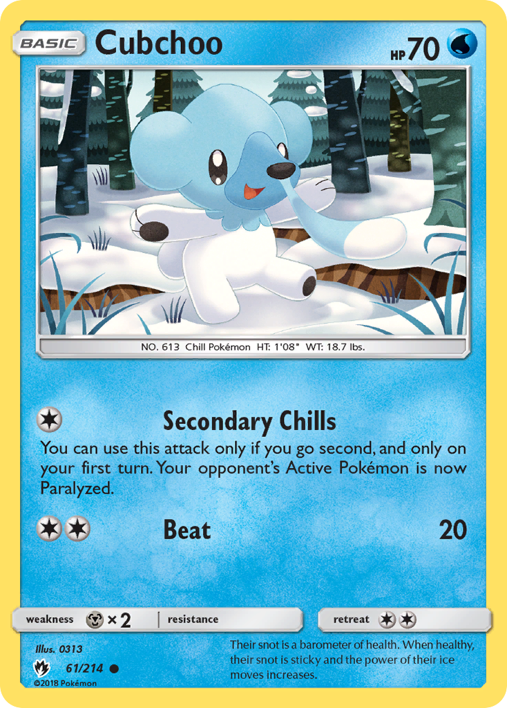 Cubchoo (61/214) [Sun & Moon: Lost Thunder] | Good Games North