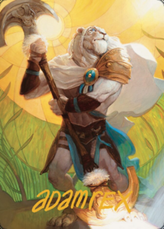 Ajani, Sleeper Agent Art Card (Gold-Stamped Signature) [Dominaria United Art Series] | Good Games North