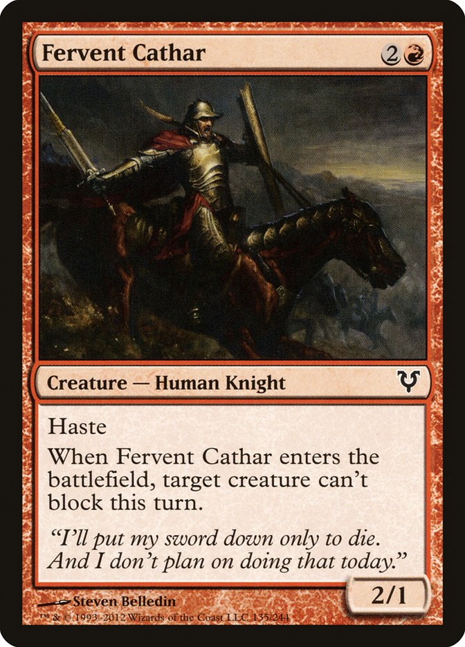 Fervent Cathar [Avacyn Restored] | Good Games North