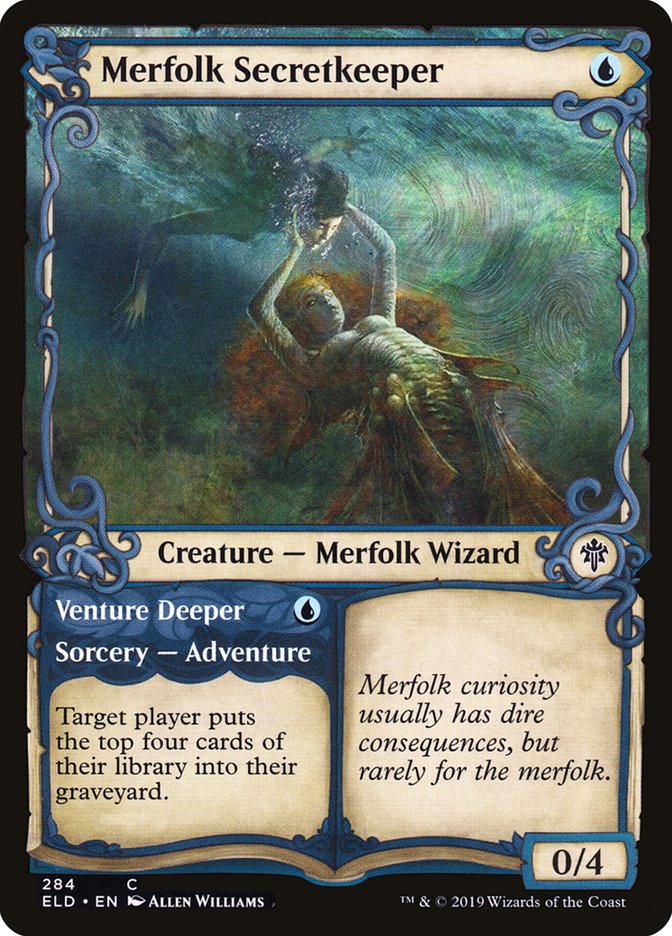 Merfolk Secretkeeper // Venture Deeper (Showcase) [Throne of Eldraine] | Good Games North
