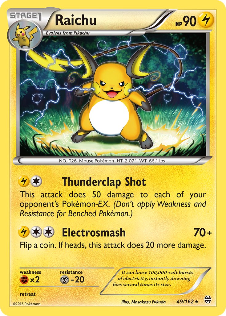 Raichu (49/162) (Theme Deck Exclusive) [XY: BREAKthrough] | Good Games North