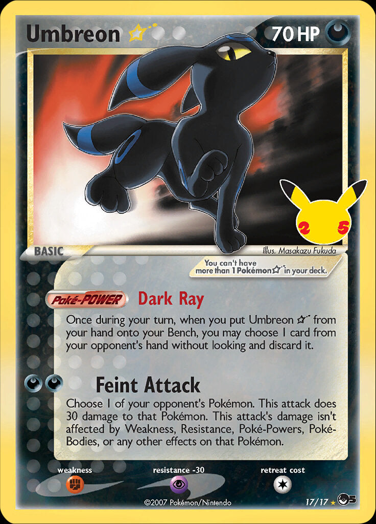 Umbreon (17/17) (Star) [Celebrations: 25th Anniversary - Classic Collection] | Good Games North