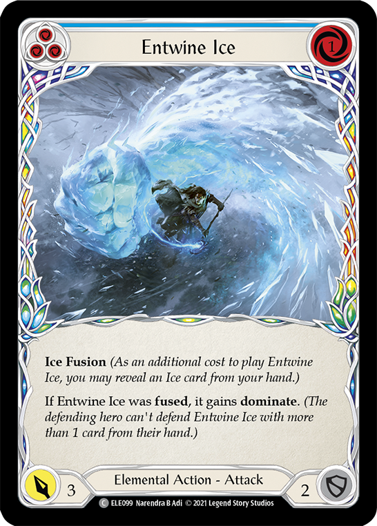 Entwine Ice (Blue) [ELE099] (Tales of Aria)  1st Edition Rainbow Foil | Good Games North