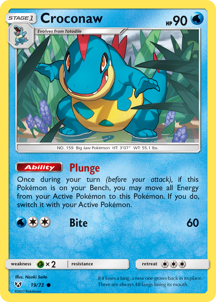 Croconaw (19/73) [Sun & Moon: Shining Legends] | Good Games North