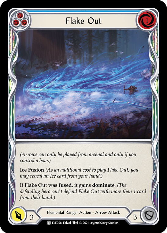 Flake Out (Blue) [ELE058] (Tales of Aria)  1st Edition Normal | Good Games North