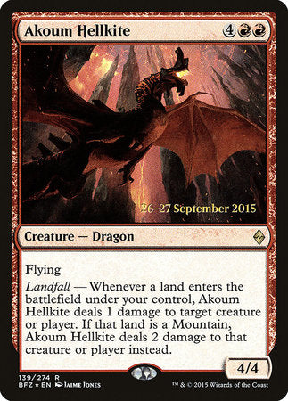 Akoum Hellkite [Battle for Zendikar Promos] | Good Games North
