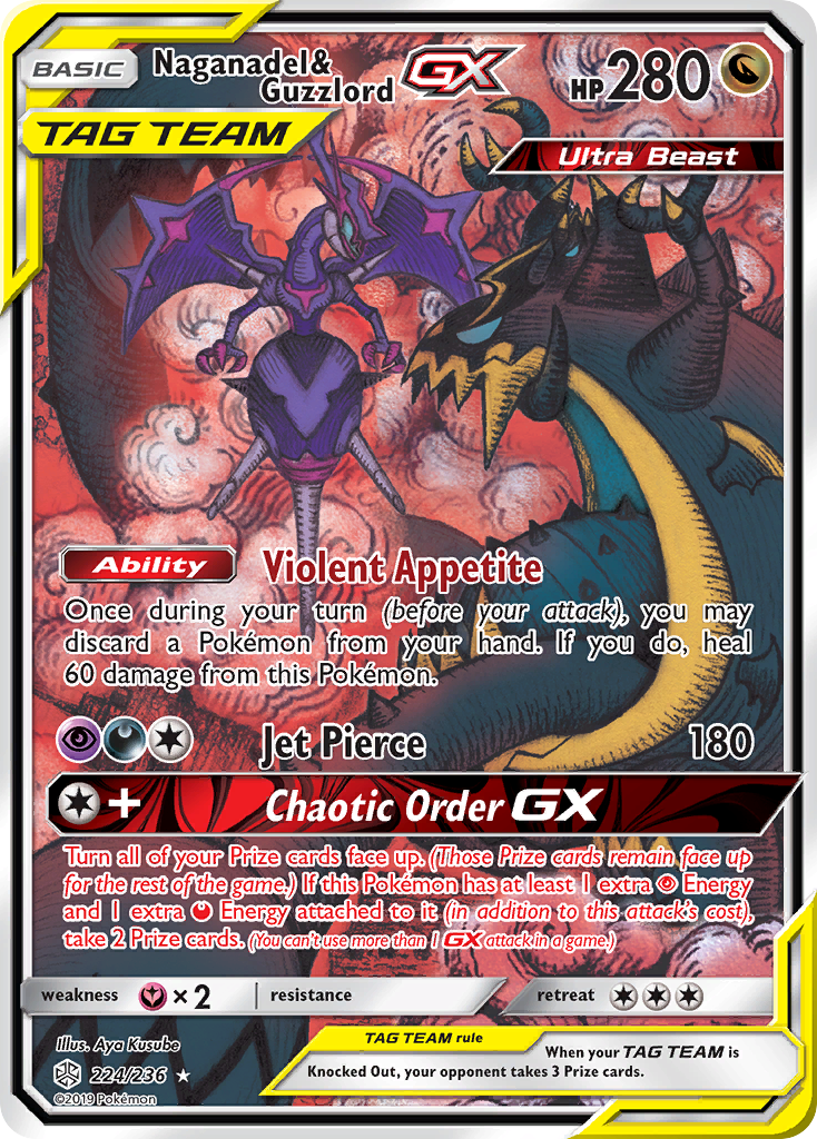 Naganadel & Guzzlord GX (224/236) [Sun & Moon: Cosmic Eclipse] | Good Games North