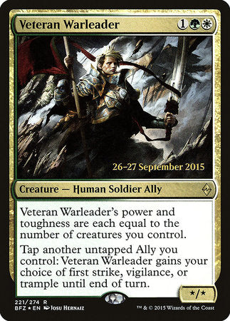Veteran Warleader [Battle for Zendikar Promos] | Good Games North