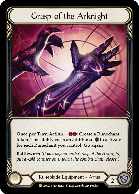 Grasp of the Arknight [U-ARC078] Unlimited Rainbow Foil | Good Games North