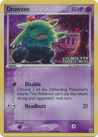 Drowzee (67/113) (Stamped) [EX: Delta Species] | Good Games North