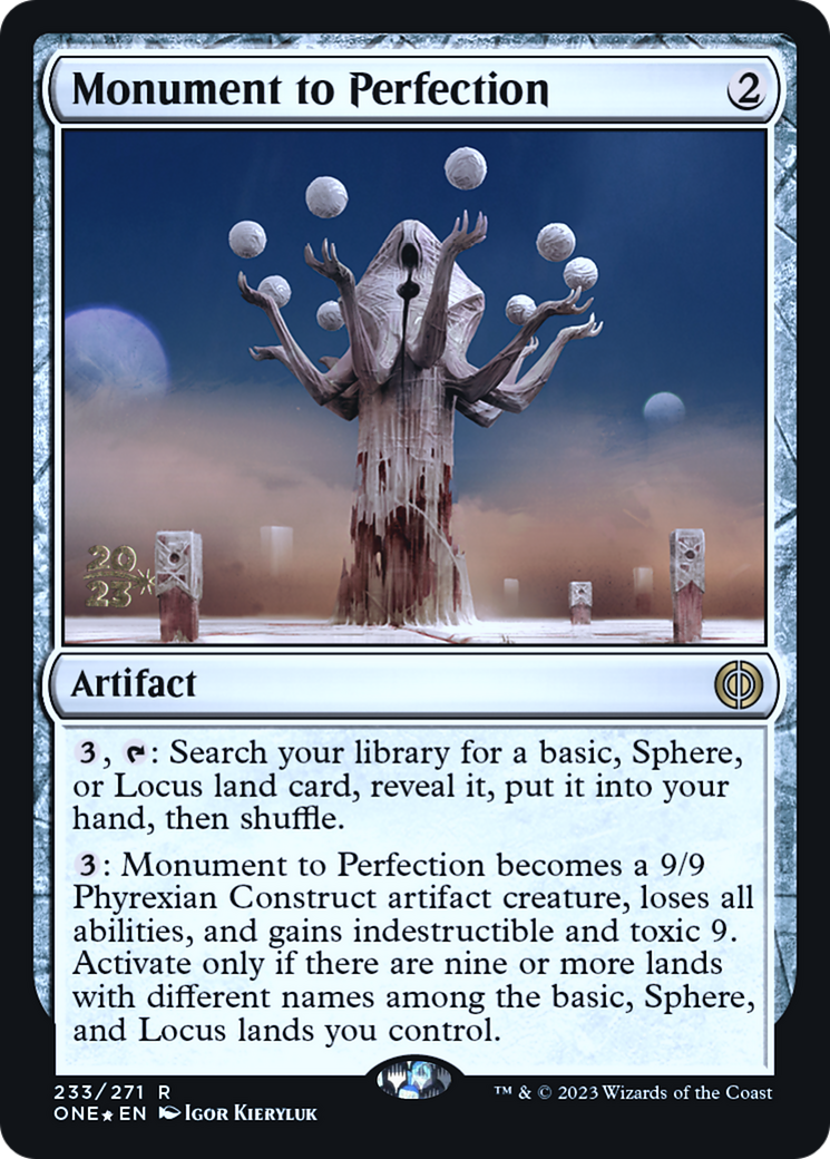 Monument to Perfection [Phyrexia: All Will Be One Prerelease Promos] | Good Games North