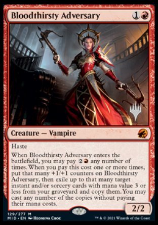 Bloodthirsty Adversary (Promo Pack) [Innistrad: Midnight Hunt Promos] | Good Games North