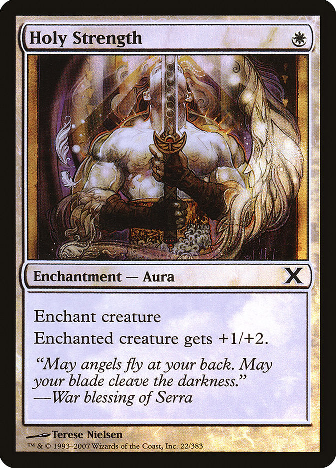 Holy Strength (Premium Foil) [Tenth Edition] | Good Games North
