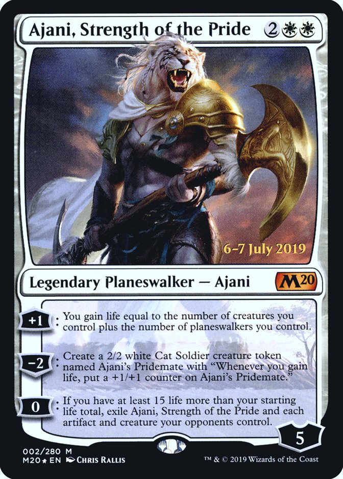 Ajani, Strength of the Pride  [Core Set 2020 Prerelease Promos] | Good Games North