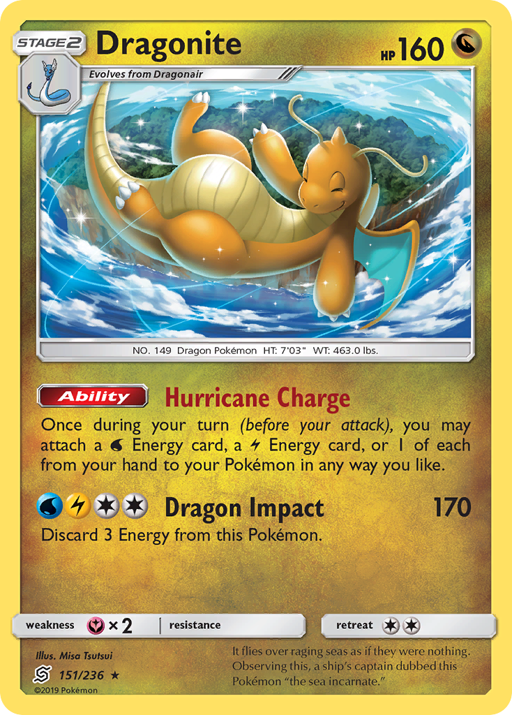 Dragonite (151/236) (Cosmos Holo) [Sun & Moon: Unified Minds] | Good Games North