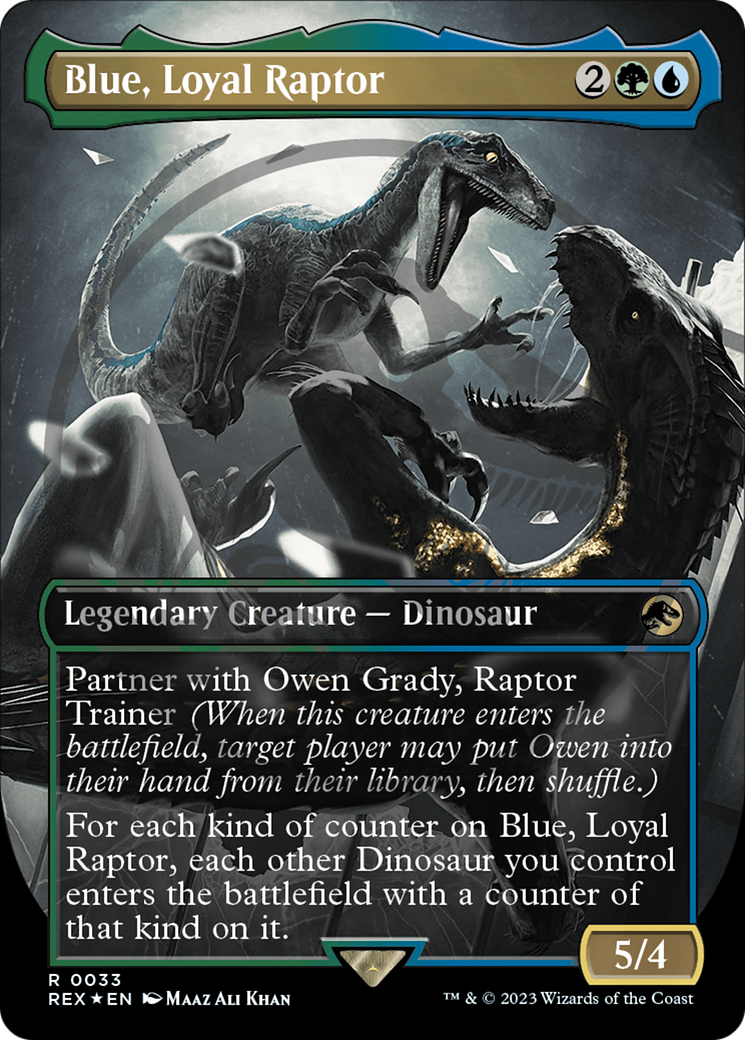 Blue, Loyal Raptor Emblem (Borderless) [Jurassic World Collection Tokens] | Good Games North