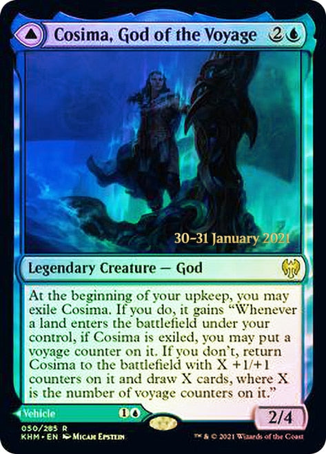 Cosima, God of the Voyage // The Omenkeel  [Kaldheim Prerelease Promos] | Good Games North