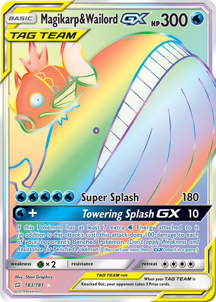 Magikarp & Wailord GX (183/181) [Sun & Moon: Team Up] | Good Games North