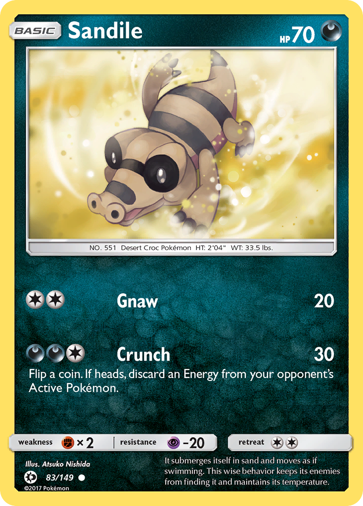 Sandile (83/149) [Sun & Moon: Base Set] | Good Games North