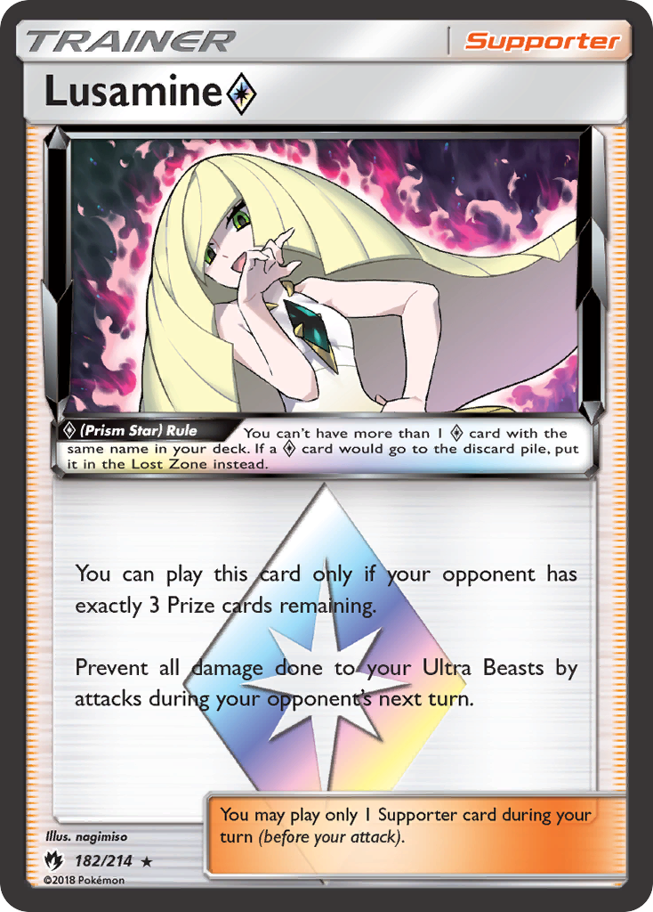 Lusamine (182/214) (Prism Star) [Sun & Moon: Lost Thunder] | Good Games North