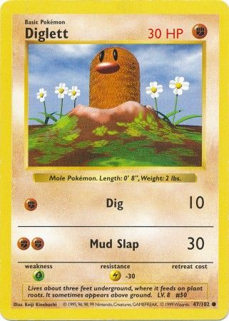 Diglett (47/102) [Base Set Shadowless Unlimited] | Good Games North