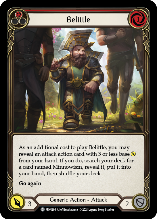 Belittle (Red) [MON266-RF] 1st Edition Rainbow Foil | Good Games North