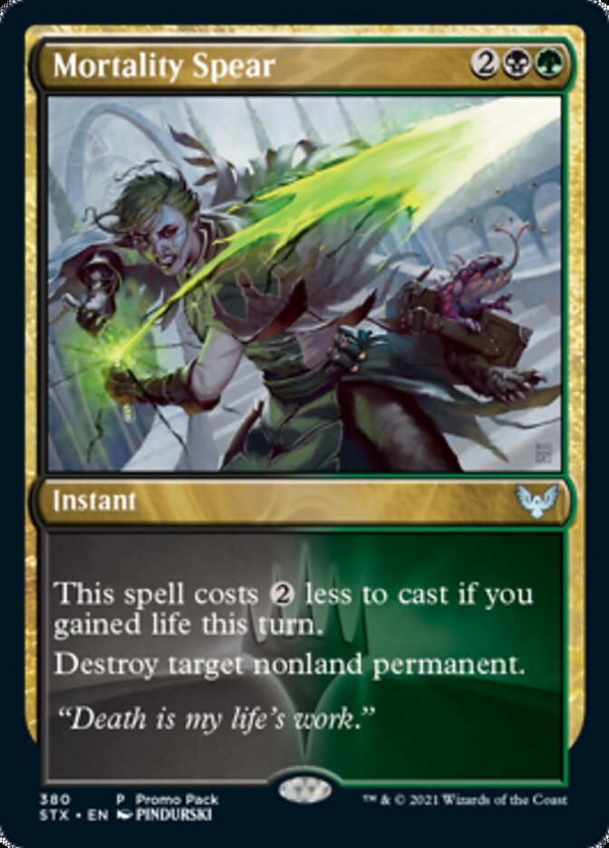 Mortality Spear (Promo Pack) [Strixhaven: School of Mages Promos] | Good Games North
