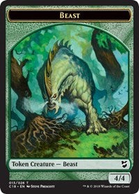 Beast (013) // Plant Double-sided Token [Commander 2018 Tokens] | Good Games North