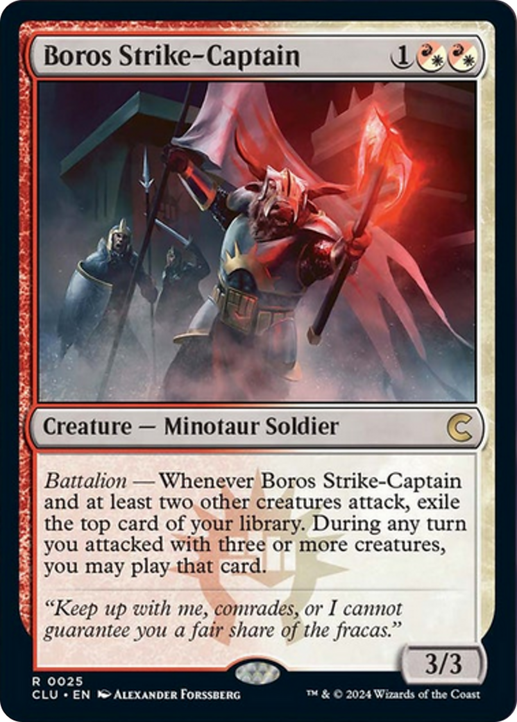 Boros Strike-Captain [Ravnica: Clue Edition] | Good Games North
