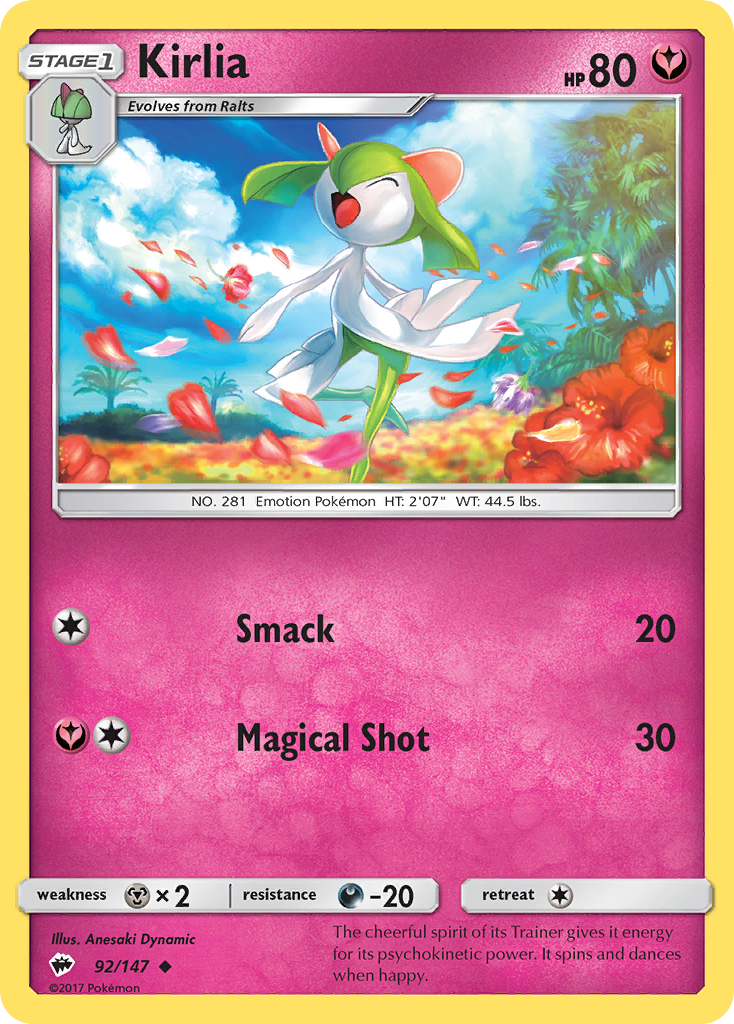 Kirlia (92/147) [Sun & Moon: Burning Shadows] | Good Games North