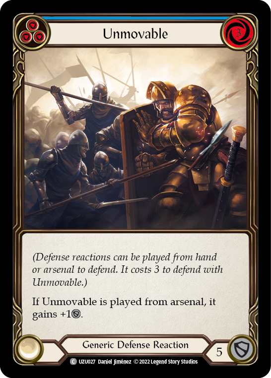 Unmovable (Blue) [UZU027] (Outsiders Uzuri Blitz Deck) | Good Games North