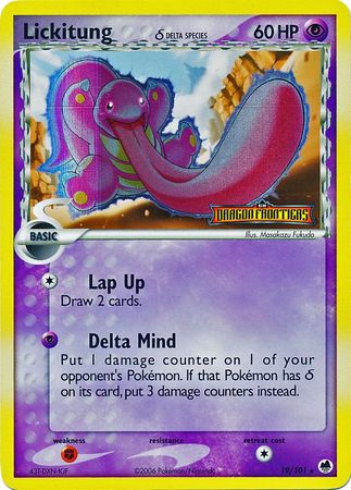 Lickitung (19/101) (Delta Species) (Stamped) [EX: Dragon Frontiers] | Good Games North