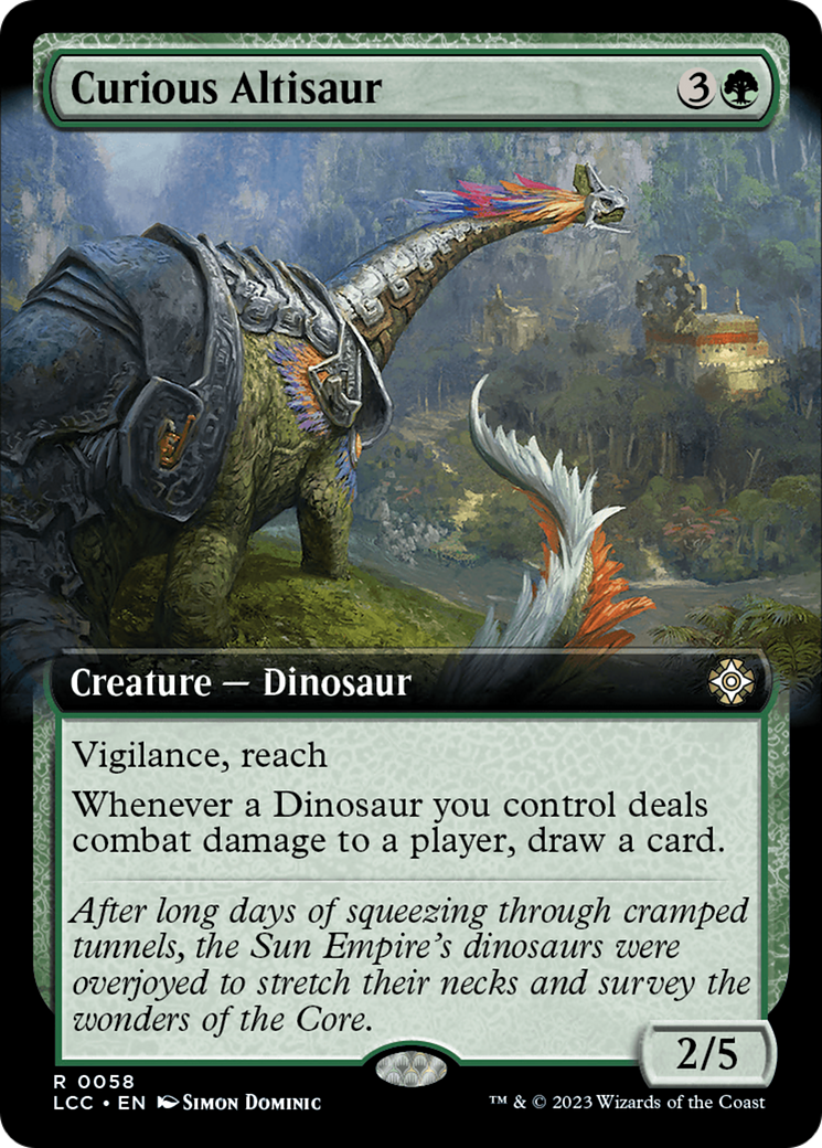 Curious Altisaur (Extended Art) [The Lost Caverns of Ixalan Commander] | Good Games North