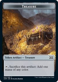 Treasure // Wurm (029) Double-sided Token [Double Masters Tokens] | Good Games North