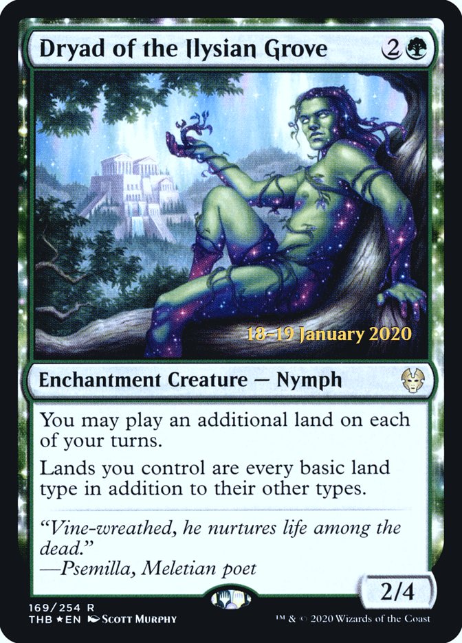 Dryad of the Ilysian Grove [Theros Beyond Death Prerelease Promos] | Good Games North