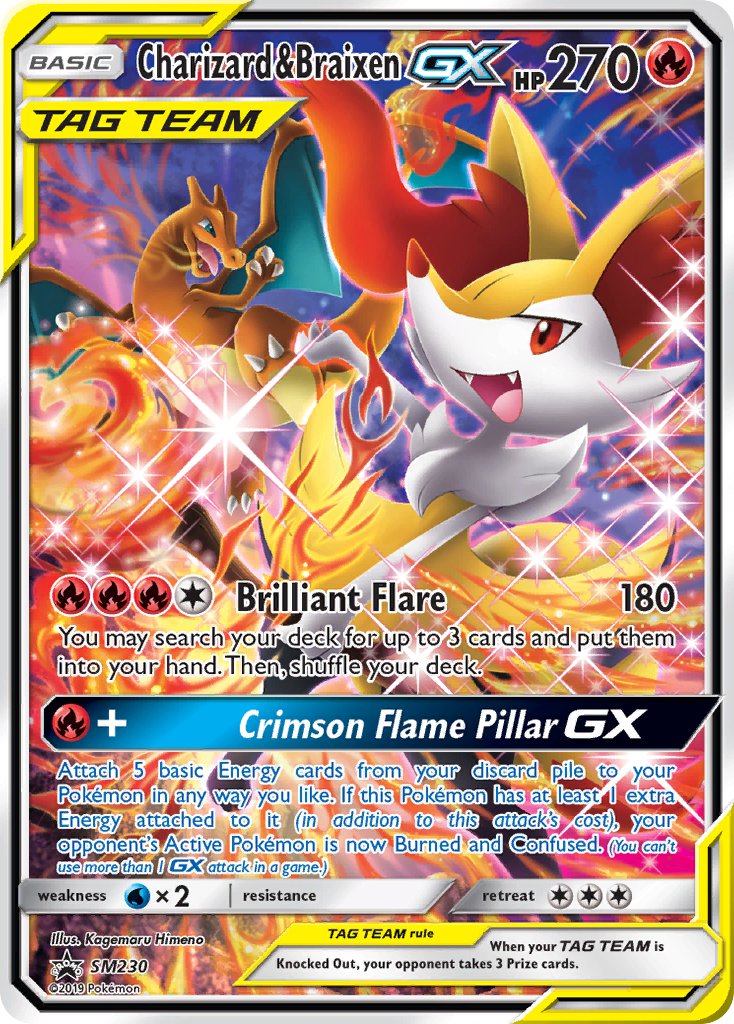 Charizard & Braixen GX (SM230) [Sun & Moon: Black Star Promos] | Good Games North