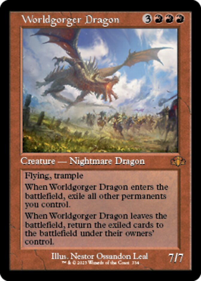 Worldgorger Dragon (Retro) [Dominaria Remastered] | Good Games North