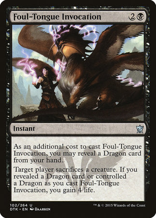 Foul-Tongue Invocation [Dragons of Tarkir] | Good Games North