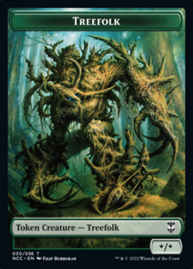 Treefolk // Spider Double-sided Token [Streets of New Capenna Commander Tokens] | Good Games North