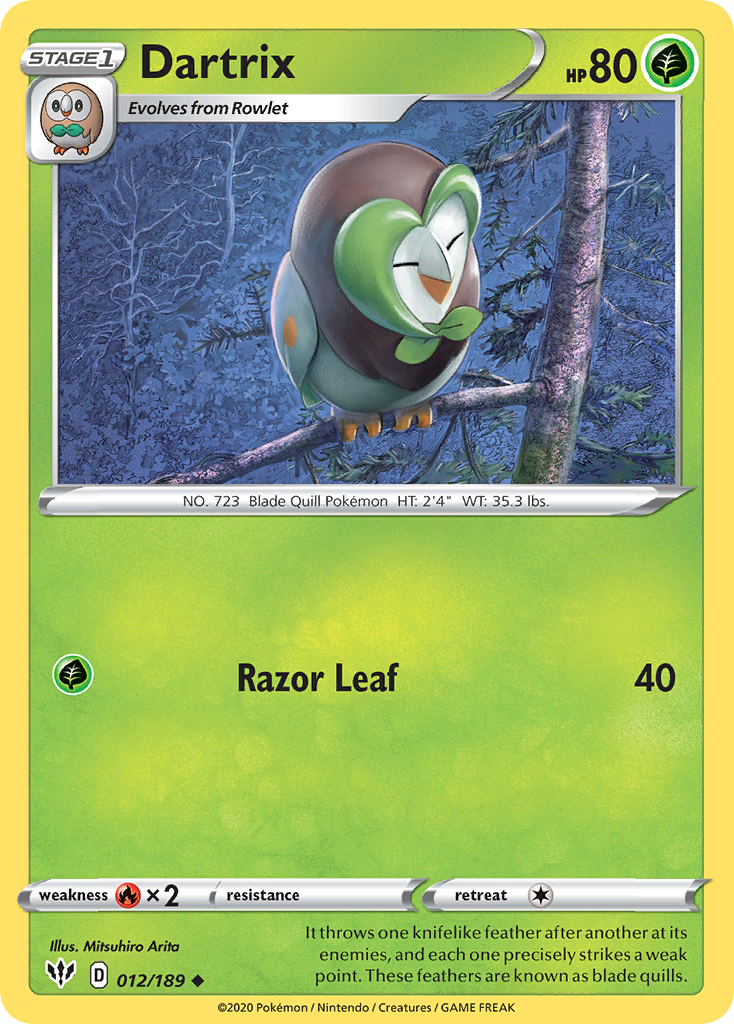 Dartrix (012/189) [Sword & Shield: Darkness Ablaze] | Good Games North