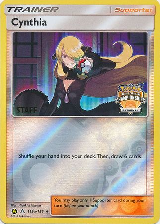 Cynthia (119a/156) (Regional Championship Promo Staff) [Sun & Moon: Ultra Prism] | Good Games North